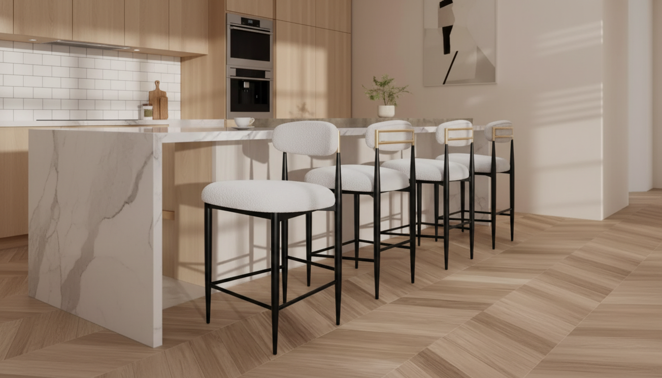 Boucle Counter-Height Bar Stools (Set of 4): Fit & Care