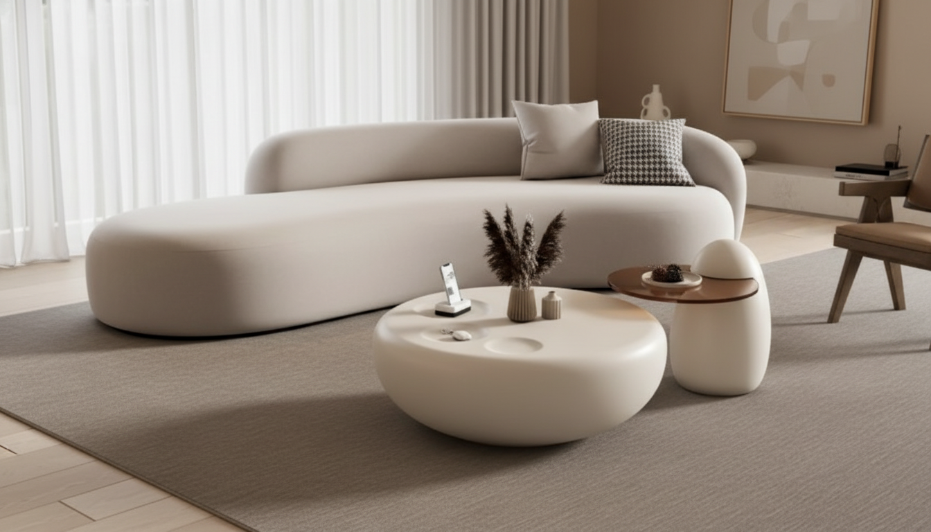Modern Minimalist Round Coffee Table: Size, Fit & Styling