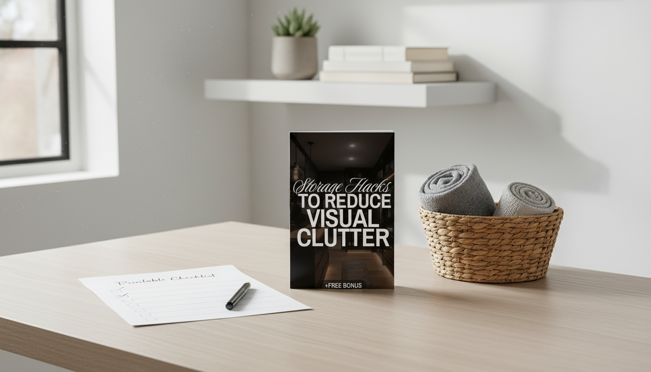 Storage Hacks to Cut Visual Clutter + Printable Checklist