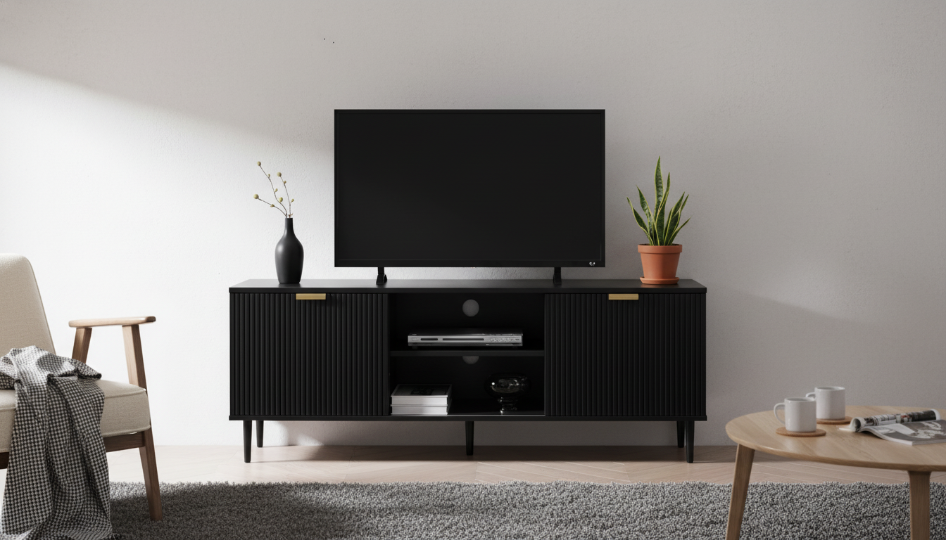 Waveform Wood TV Stand for 65+ TVs: Fit, Storage & Style