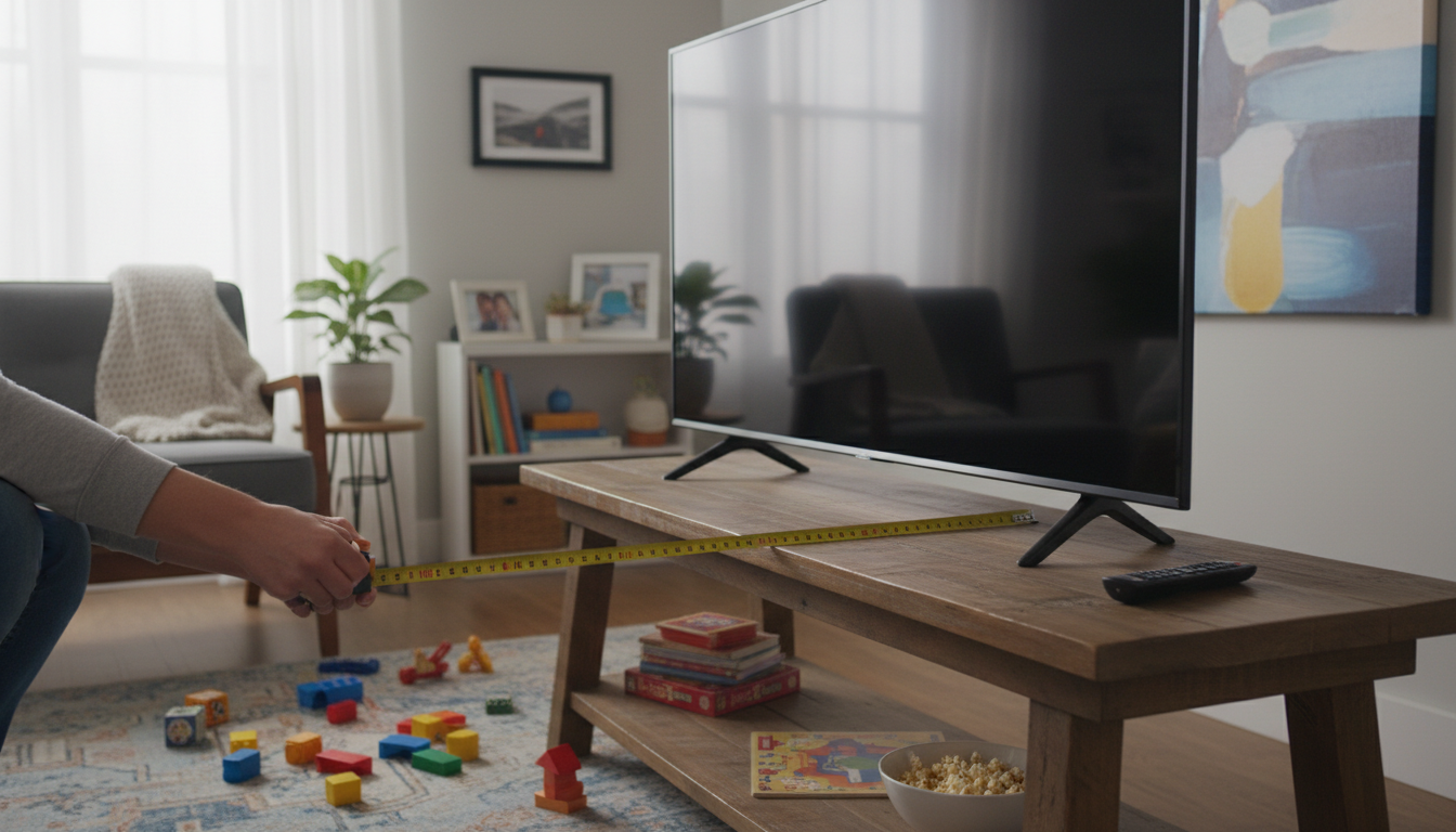 Measure TV Base Width for a Waveform Stand Fit